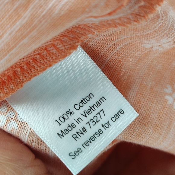 Sonoma Top Peach With Floral Print Size Medium Adjustable Straps Summer Top - Picture 5 of 8